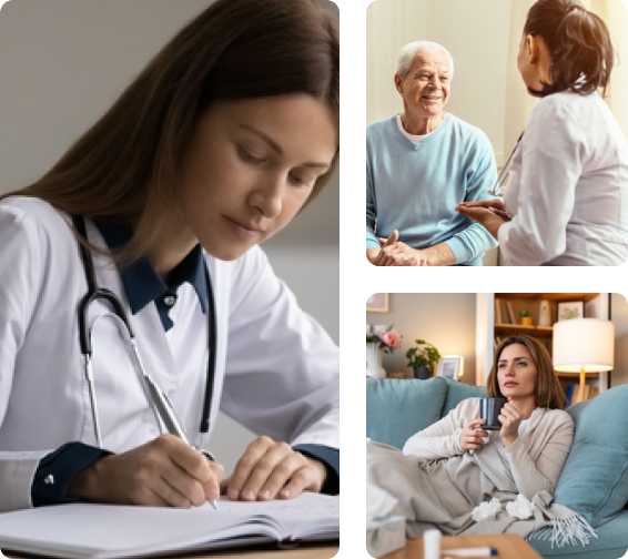 Показания для вызова терапевта на дом