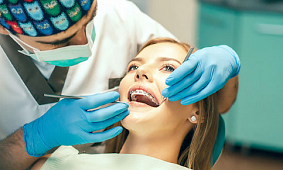 Ортодонтическая коррекция съемным ортодонтическим аппаратом с применением ретейнера металлического/стекловолоконного (фиксация результатов лечения аномалии прикуса), 1 шт., включая стоимость изготовления, примерки, установки